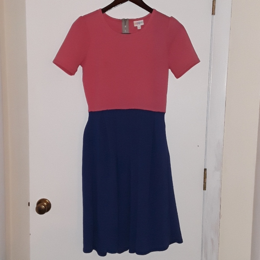 Pink and Blue Dress w/ Pockets